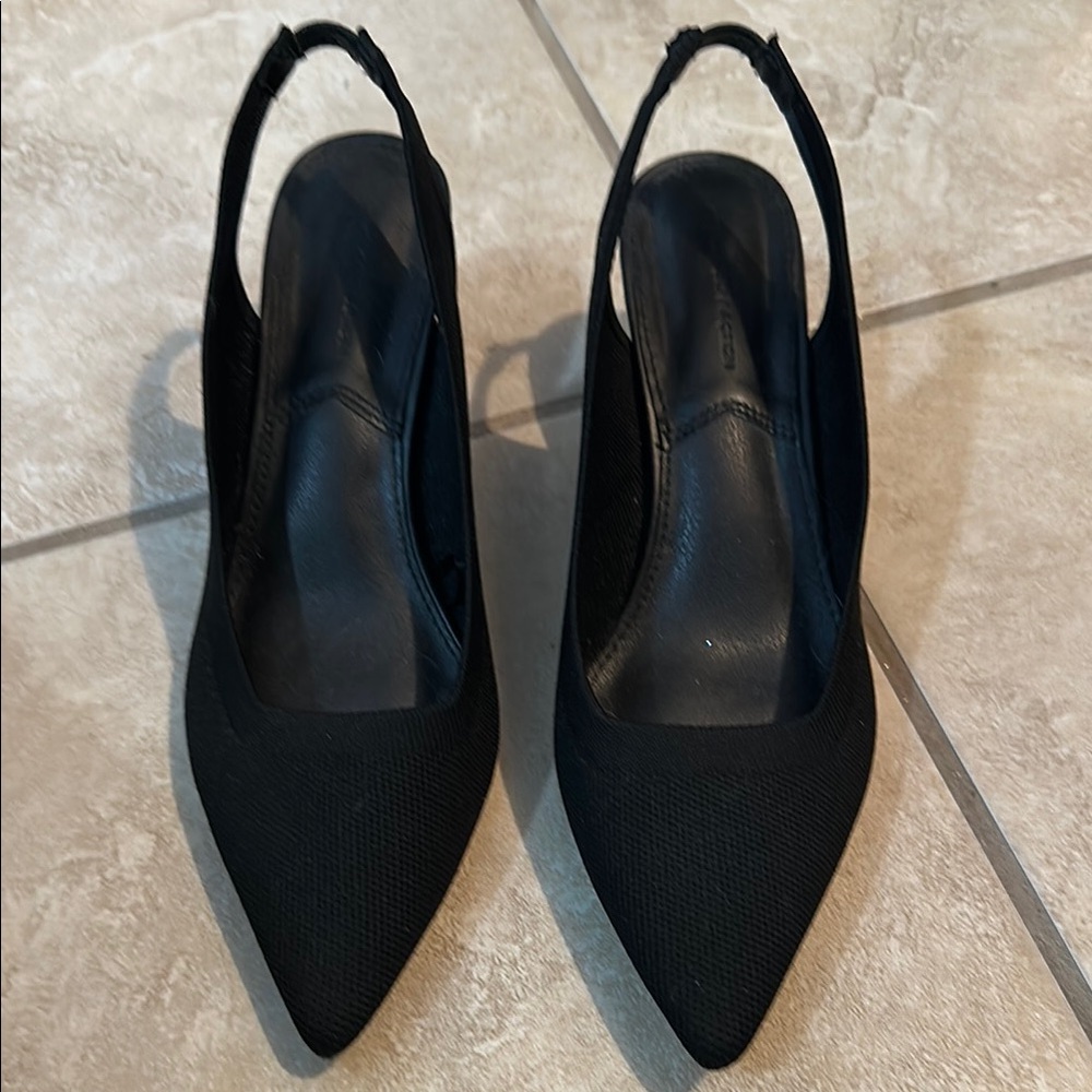 Elegant Black Slingback Heels